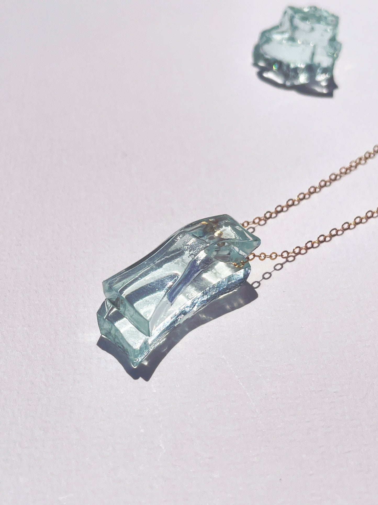 Recycled Wine Bottle Glass Pendant Necklace
