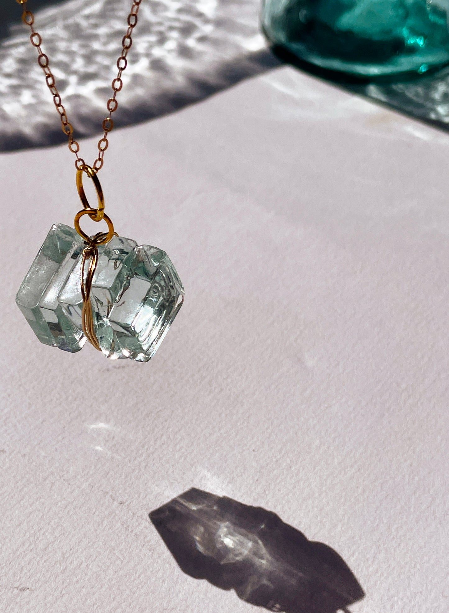 Torquay Wrapped Wine Glass Pendant Necklace