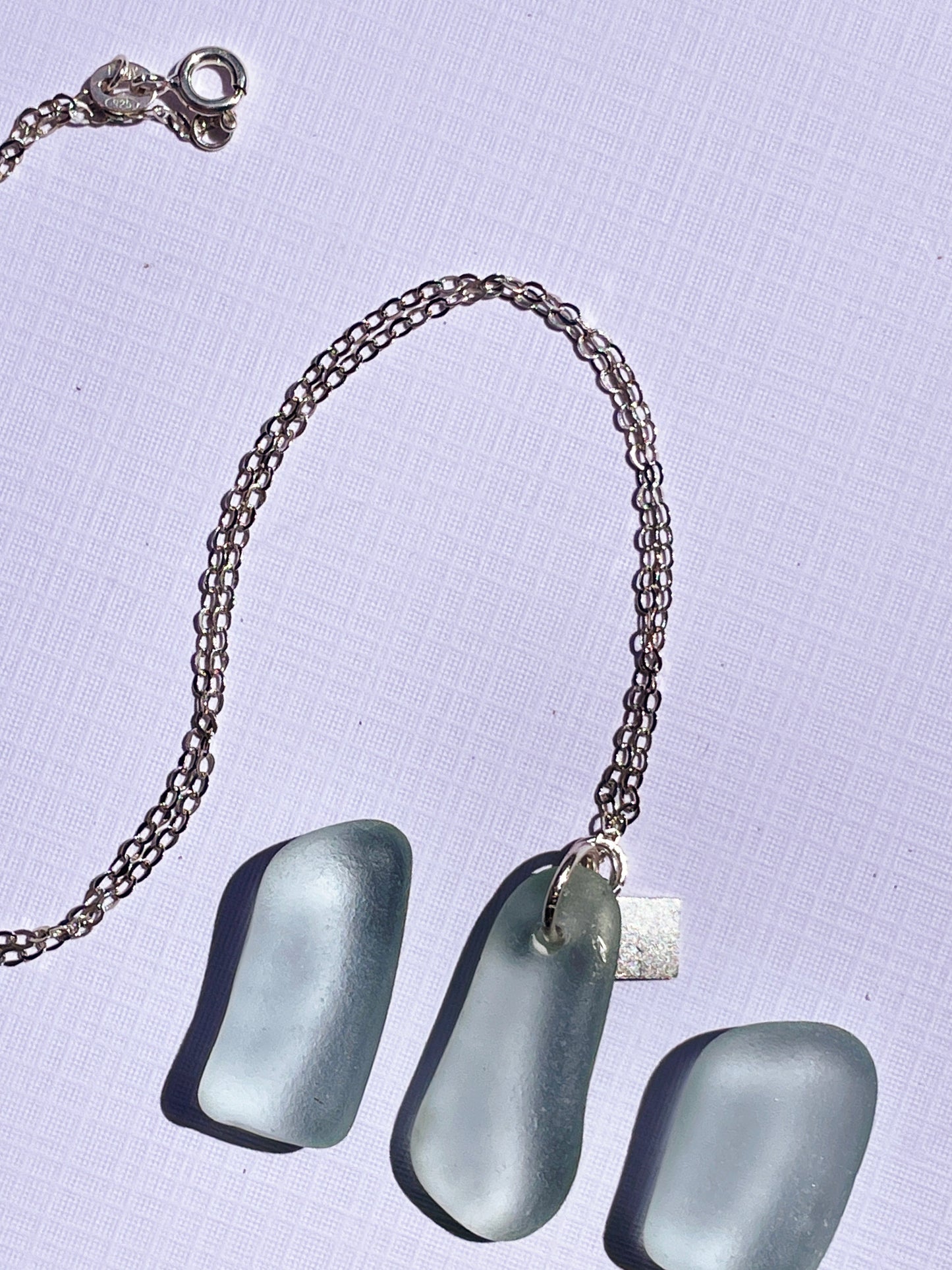 Seafoam Sea-Glass Pendant Necklace