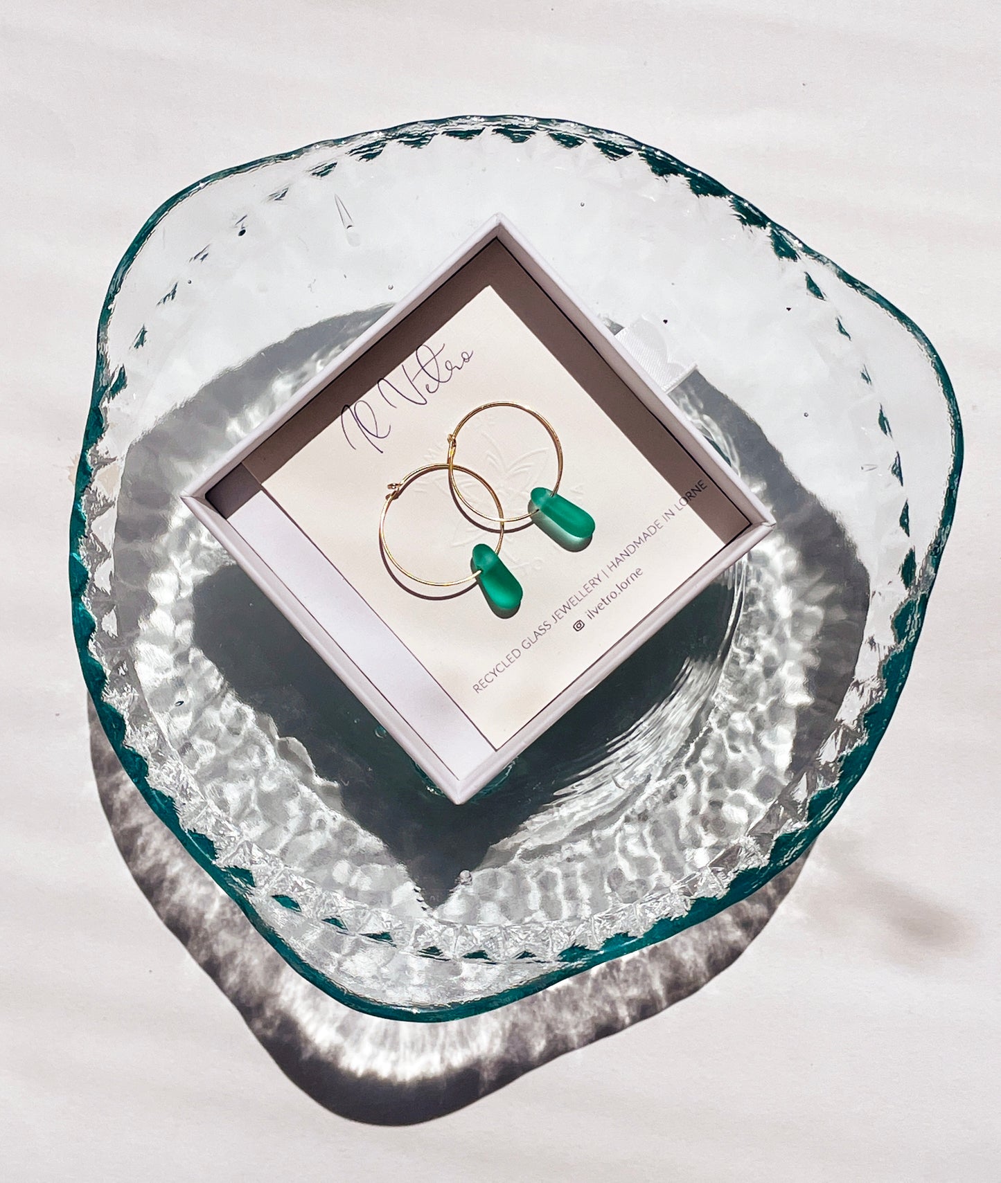 Teal Sea-Glass Earrings