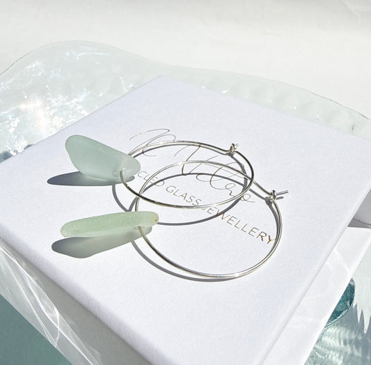 Sea-Foam Hoop Earrings