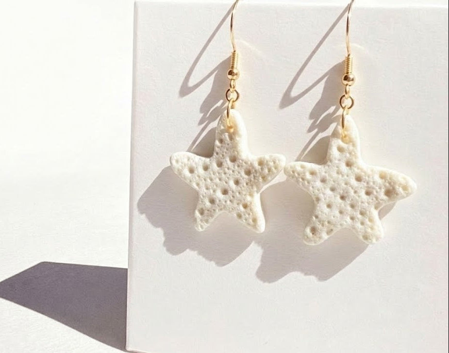 sea urchin star earrings 