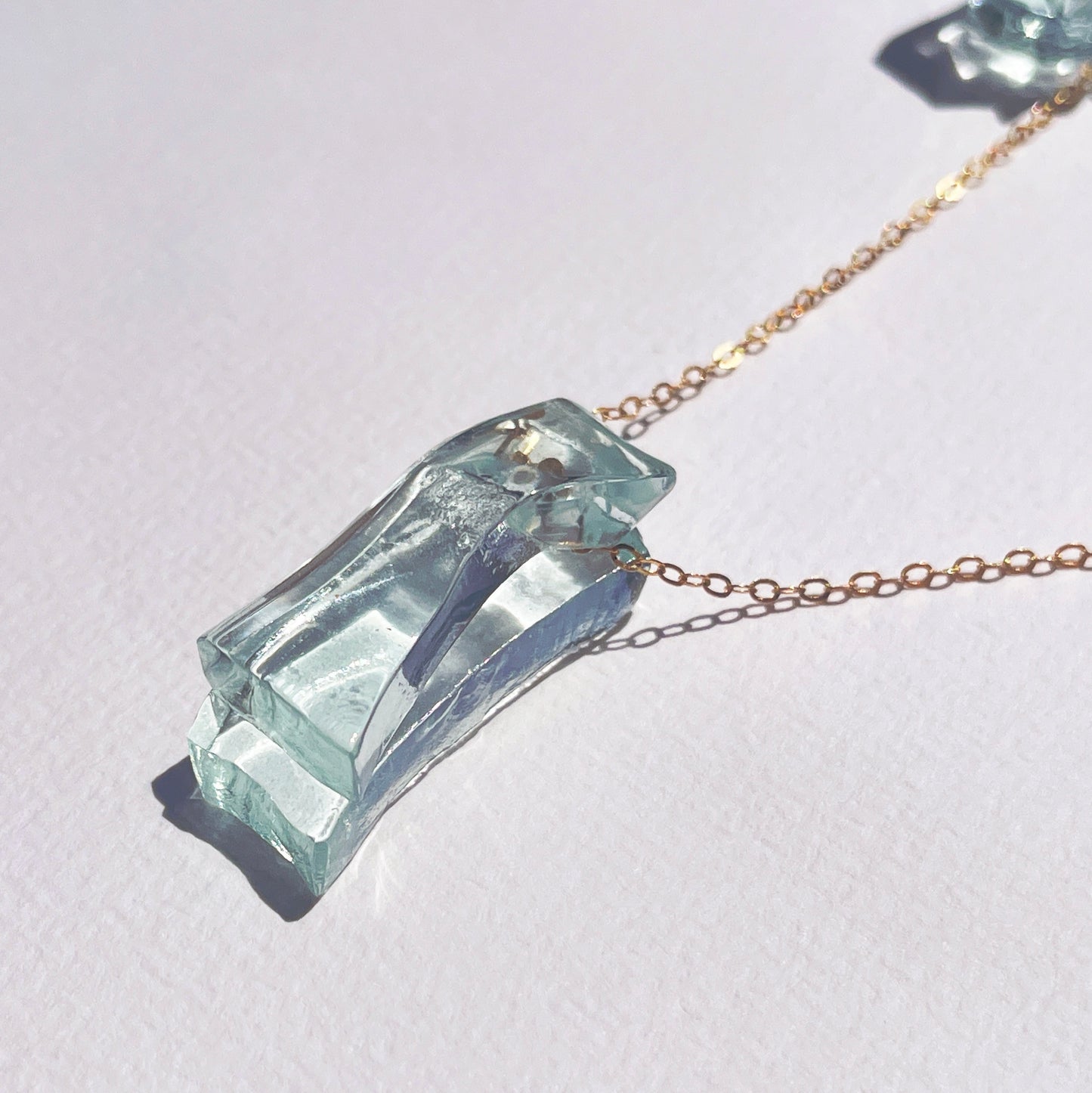 Recycled Wine Bottle Glass Pendant Necklace