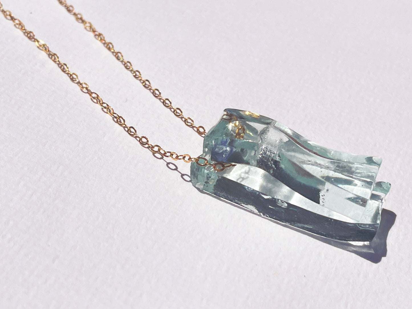 Recycled Wine Bottle Glass Pendant Necklace