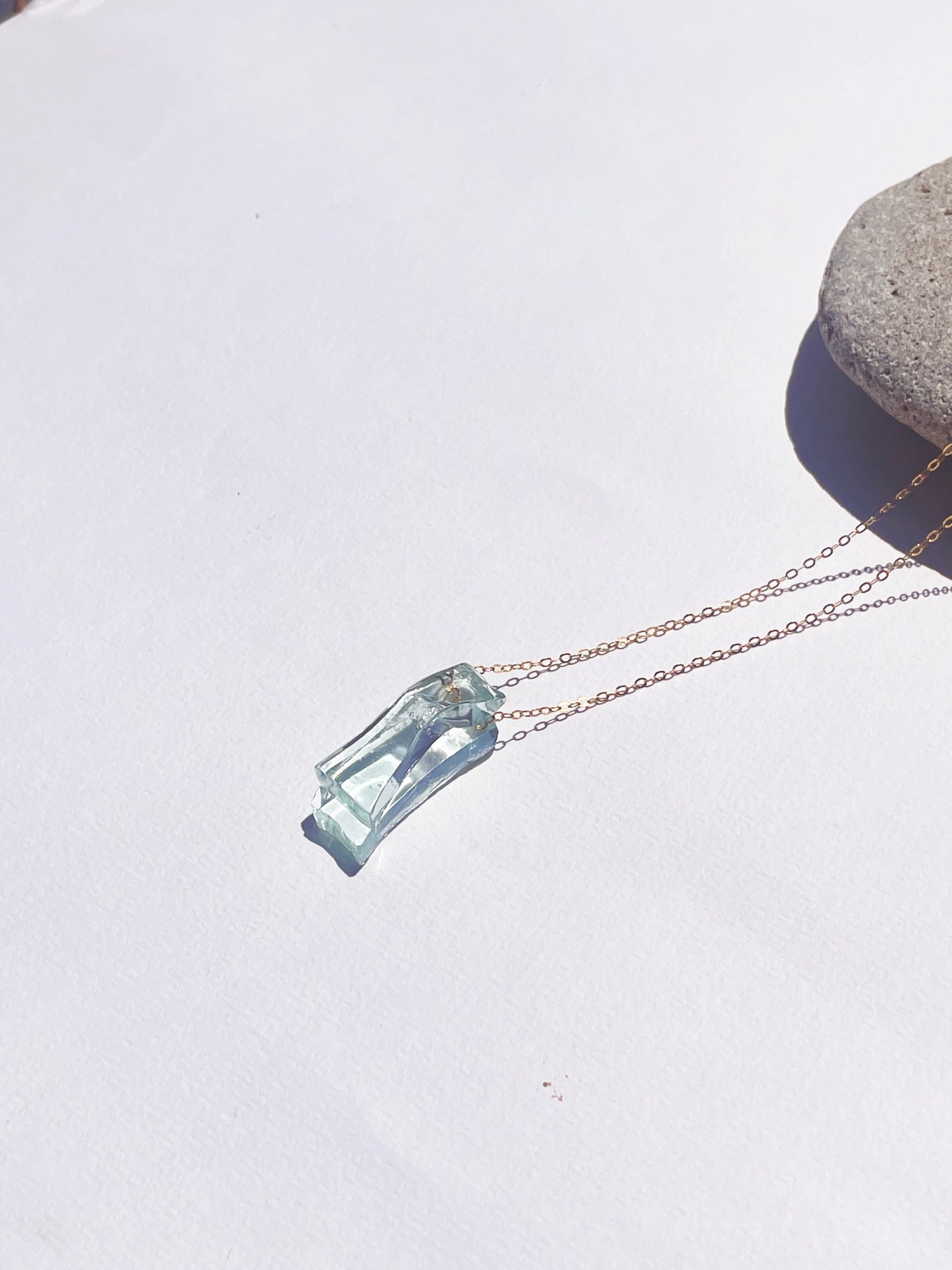 Recycled Wine Bottle Glass Pendant Necklace
