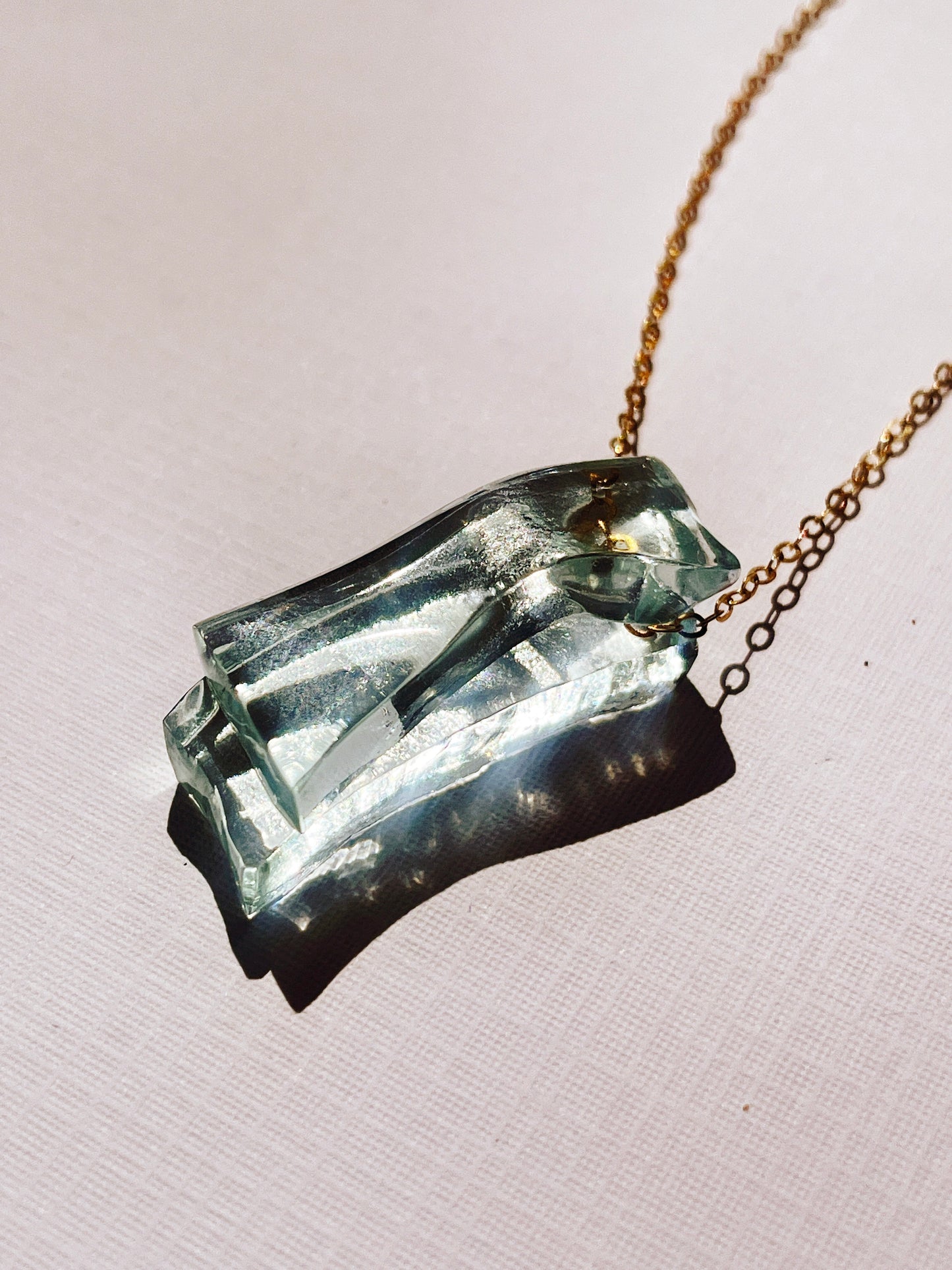 Recycled Wine Bottle Glass Pendant Necklace