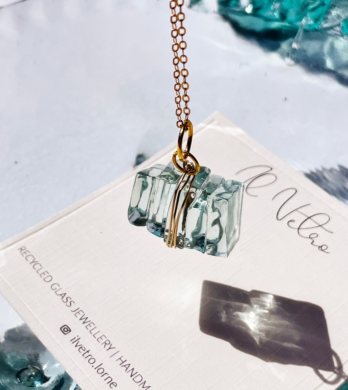 Torquay Wrapped Wine Glass Pendant Necklace