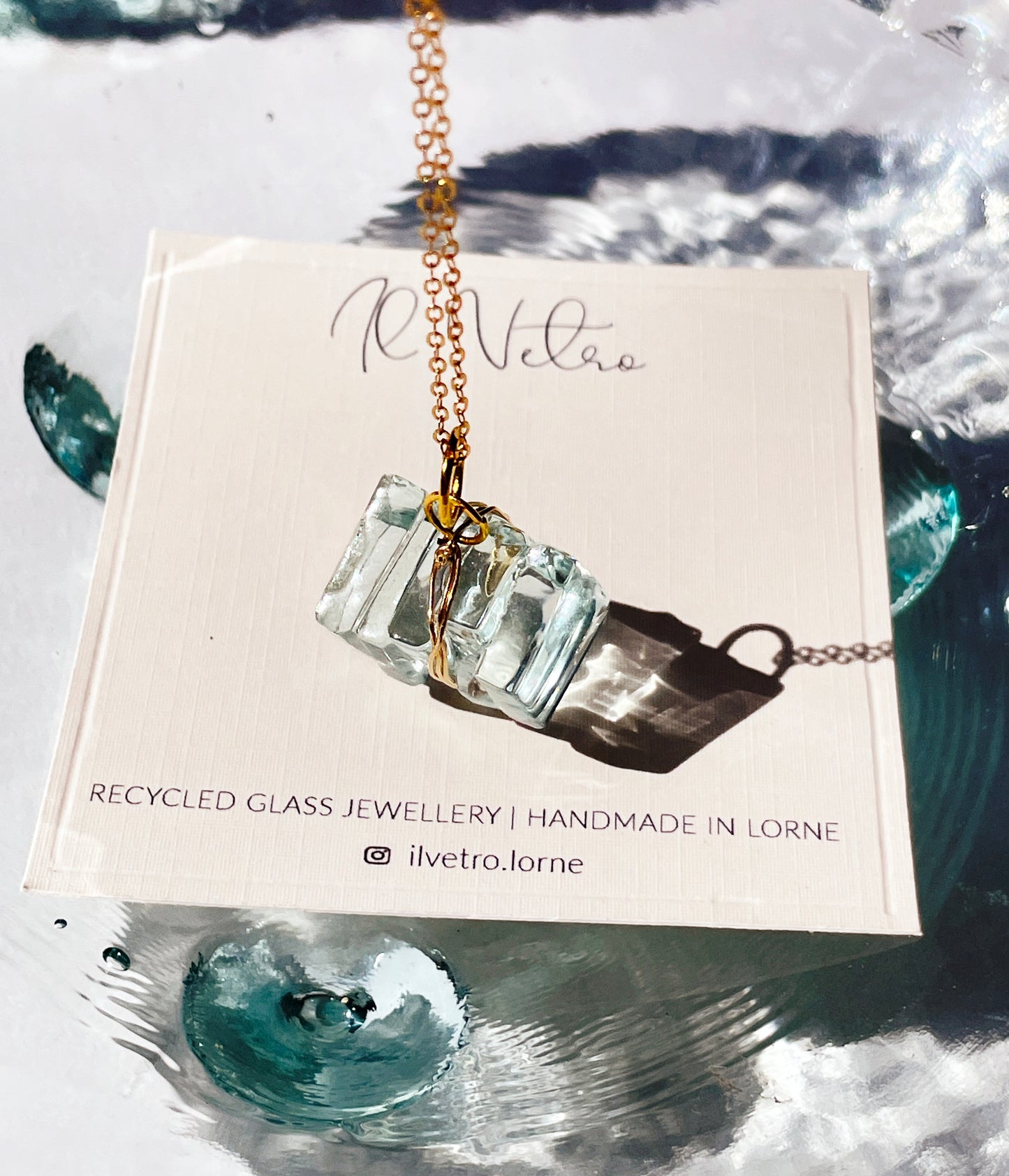 Torquay Wrapped Wine Glass Pendant Necklace