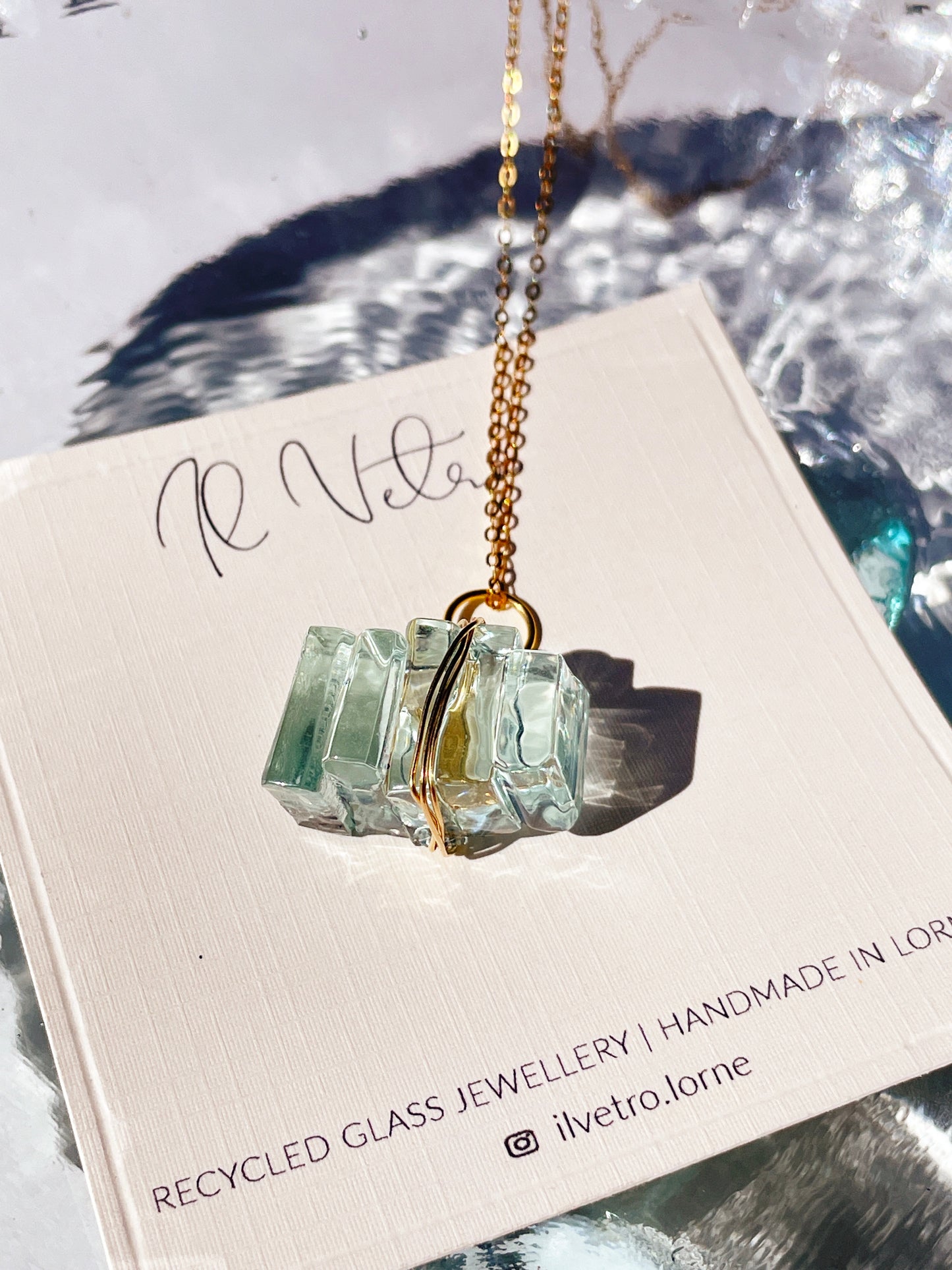 Torquay Wrapped Wine Glass Pendant Necklace