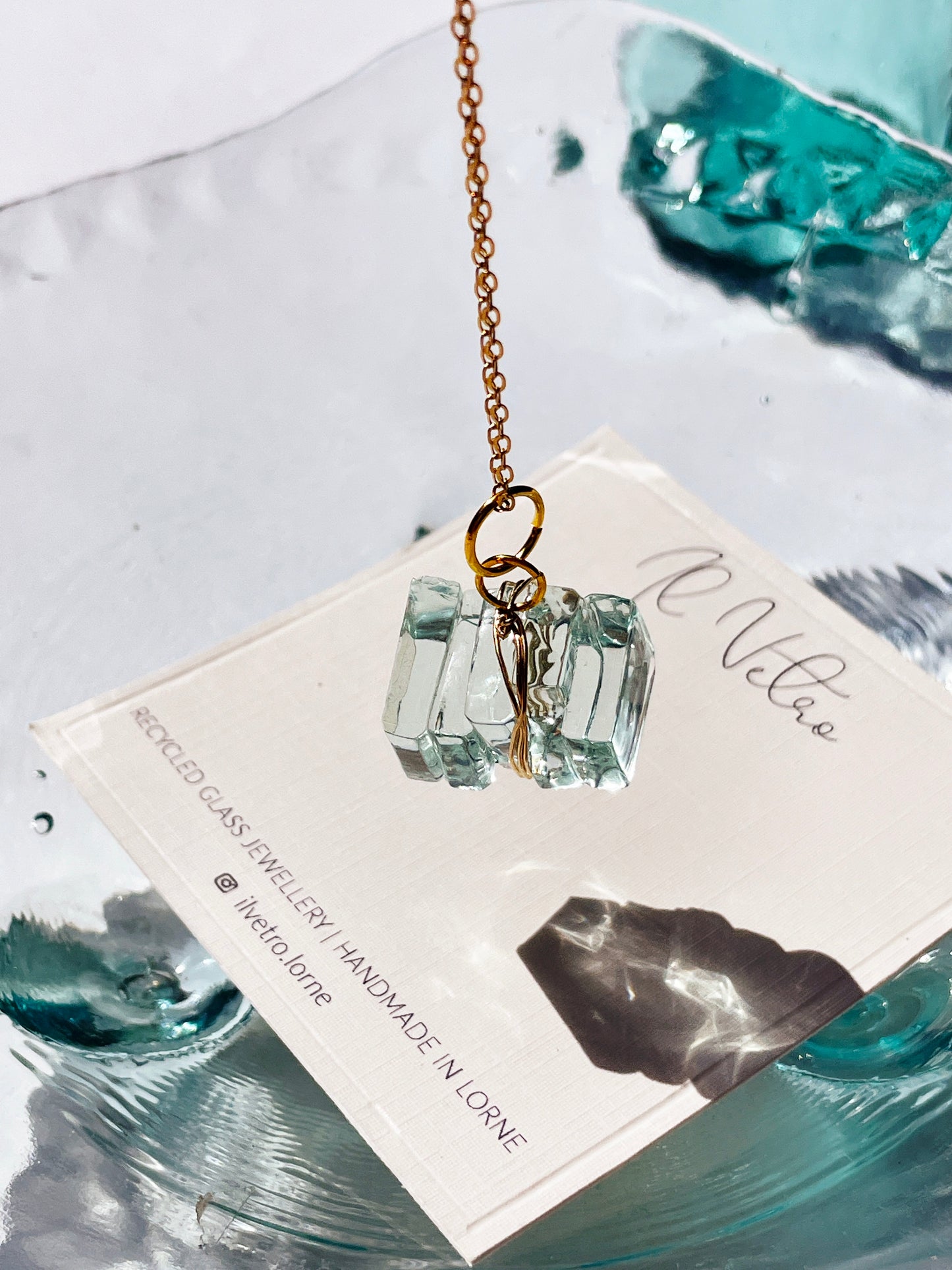 Torquay Wrapped Wine Glass Pendant Necklace