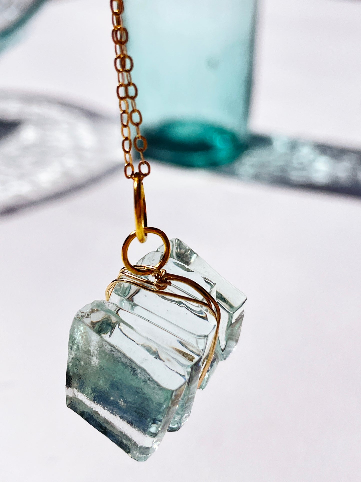 Torquay Wrapped Wine Glass Pendant Necklace