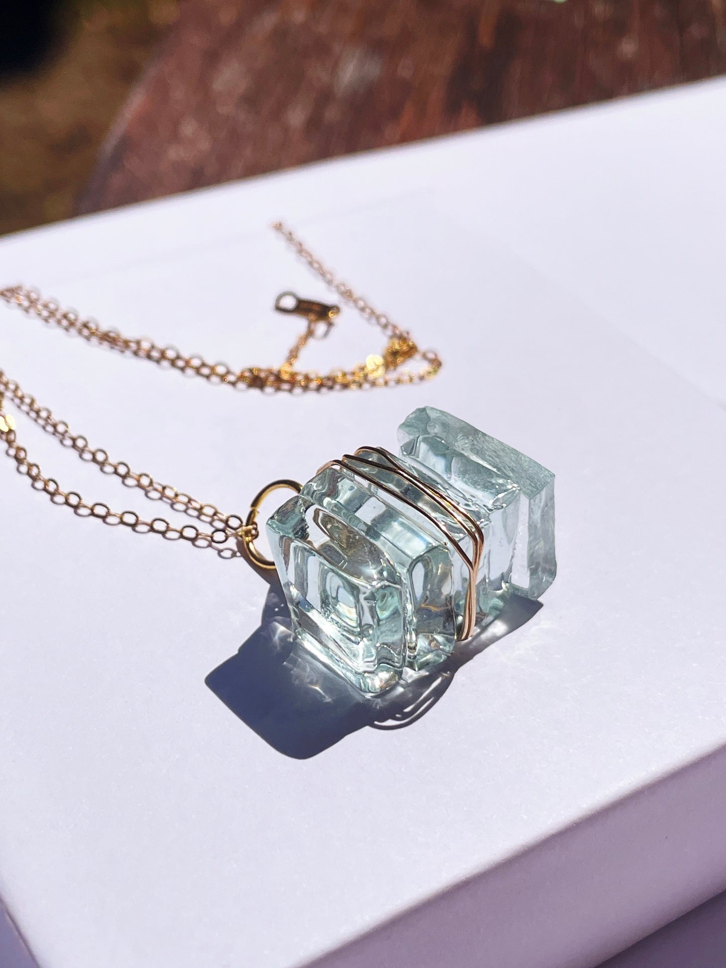 Torquay Wrapped Wine Glass Pendant Necklace